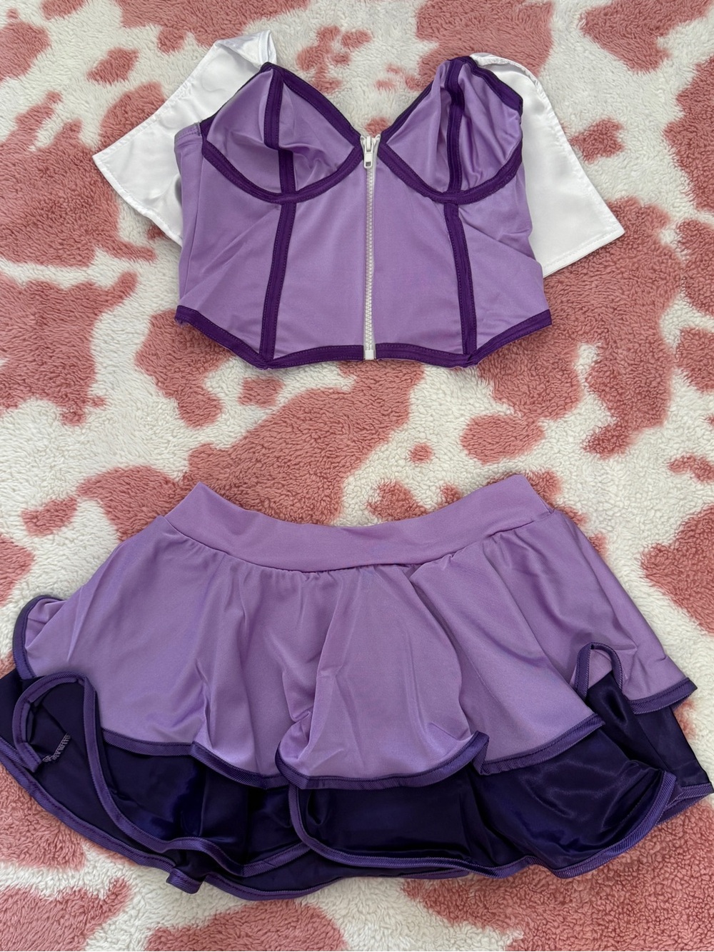 💖✨ Lilac Dream Corset Set - Fairycore Ruffle Skirt & Cosplay Ready Medium ✨💜